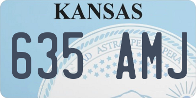 KS license plate 635AMJ