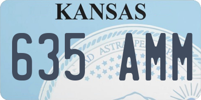 KS license plate 635AMM