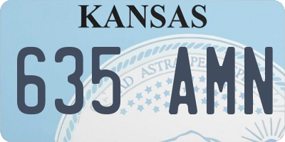 KS license plate 635AMN