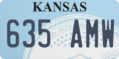 KS license plate 635AMW