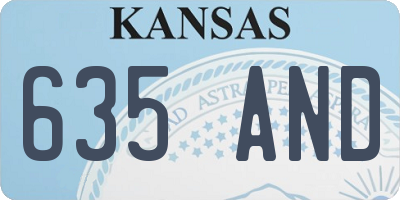 KS license plate 635AND