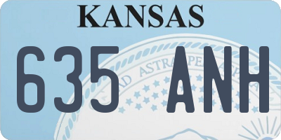 KS license plate 635ANH