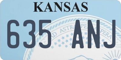 KS license plate 635ANJ