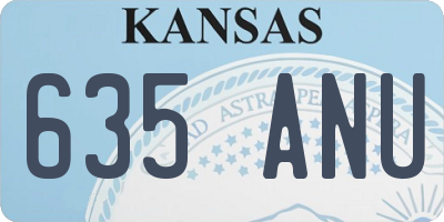 KS license plate 635ANU