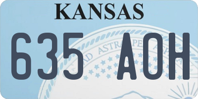 KS license plate 635AOH