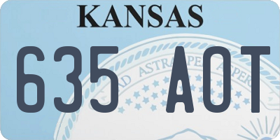 KS license plate 635AOT