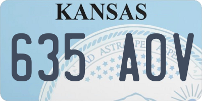 KS license plate 635AOV