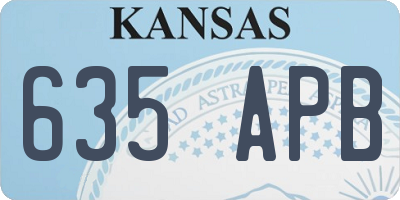 KS license plate 635APB