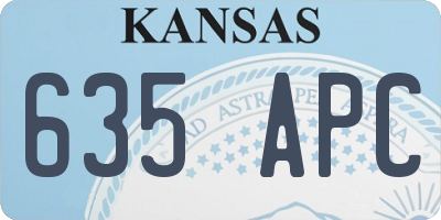 KS license plate 635APC