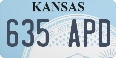 KS license plate 635APD
