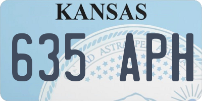 KS license plate 635APH
