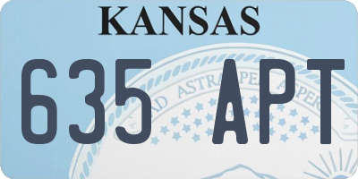KS license plate 635APT