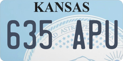 KS license plate 635APU