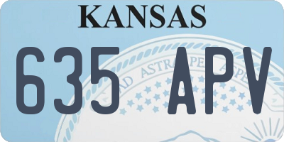 KS license plate 635APV