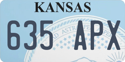 KS license plate 635APX