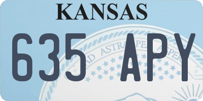 KS license plate 635APY