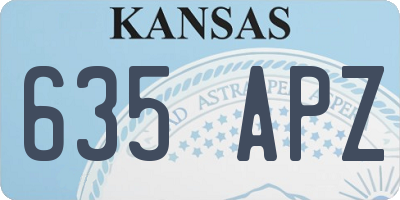 KS license plate 635APZ