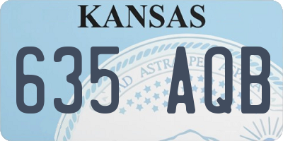 KS license plate 635AQB