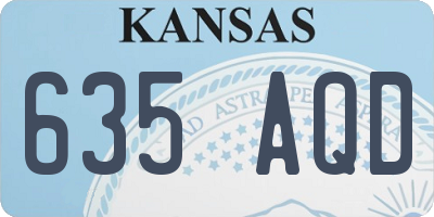 KS license plate 635AQD