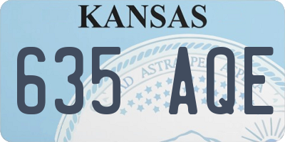 KS license plate 635AQE