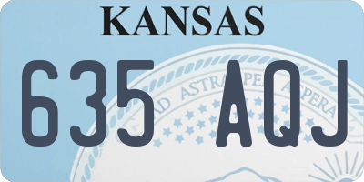 KS license plate 635AQJ