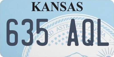 KS license plate 635AQL