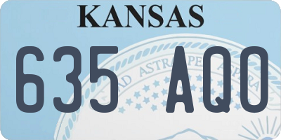 KS license plate 635AQO