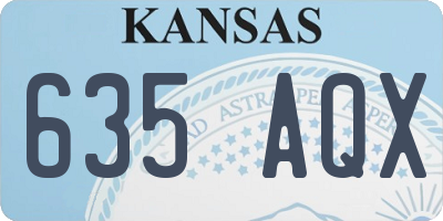 KS license plate 635AQX