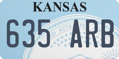 KS license plate 635ARB