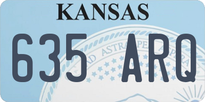 KS license plate 635ARQ