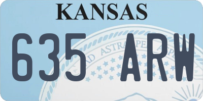 KS license plate 635ARW