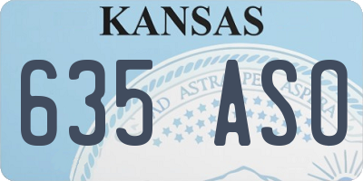 KS license plate 635ASO