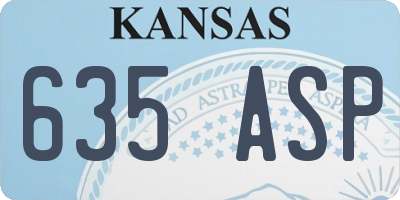 KS license plate 635ASP