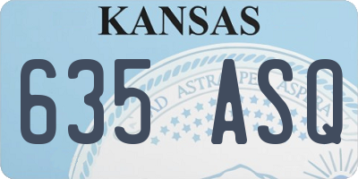KS license plate 635ASQ