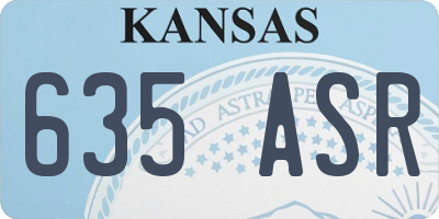 KS license plate 635ASR