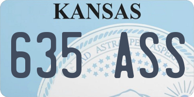 KS license plate 635ASS