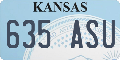 KS license plate 635ASU