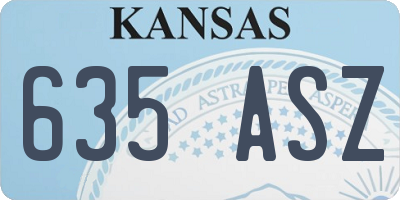 KS license plate 635ASZ