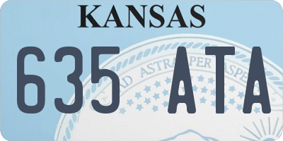 KS license plate 635ATA