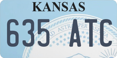 KS license plate 635ATC