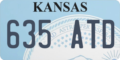 KS license plate 635ATD