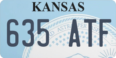 KS license plate 635ATF