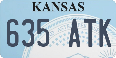 KS license plate 635ATK