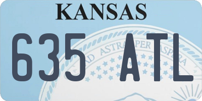 KS license plate 635ATL