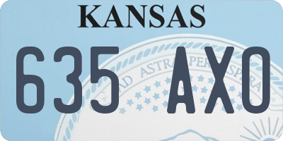 KS license plate 635AXO