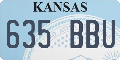 KS license plate 635BBU