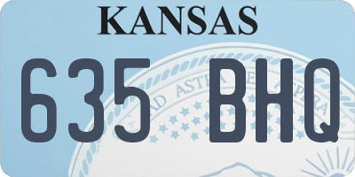 KS license plate 635BHQ