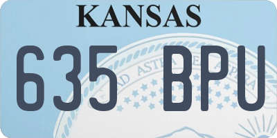 KS license plate 635BPU