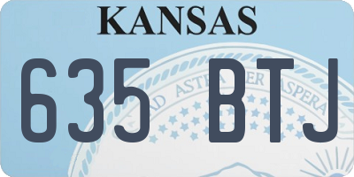KS license plate 635BTJ