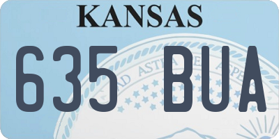 KS license plate 635BUA